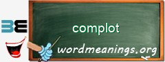 WordMeaning blackboard for complot